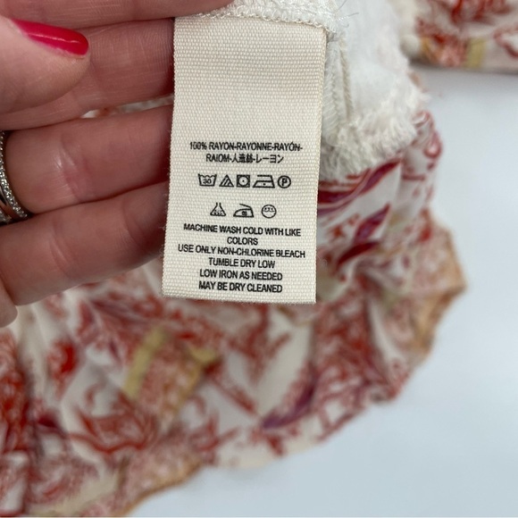 Free People Sunset Dreams Tunic Top Cream Boho Flowy Bollywood Small - Picture 9 of 12